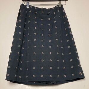 Cynthia Steffe Navy Embroidered Skirt
